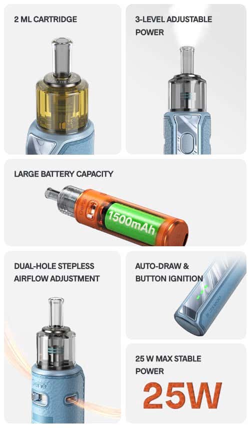 VooPoo Doric E Pod Vape Kit - Highlights