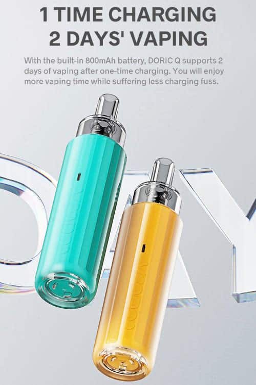 VooPoo Doric Q 18w Pod Vape Kit - 1 time charging, 2 days vaping