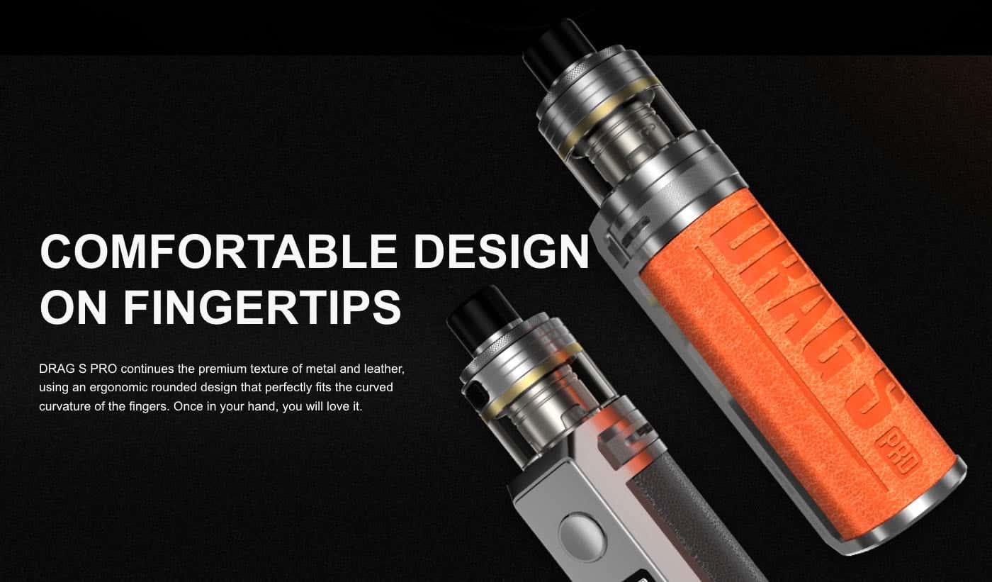 Voopoo Drag S Pro Pod Vape Kit - Comfortable design on fingertips