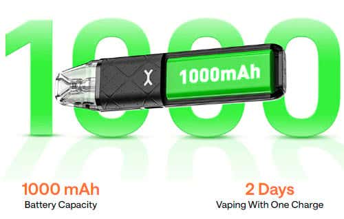 Oxva Xlim Go Pod Vape Kit - 1000 mAh Battery for 2 continous days of vaping