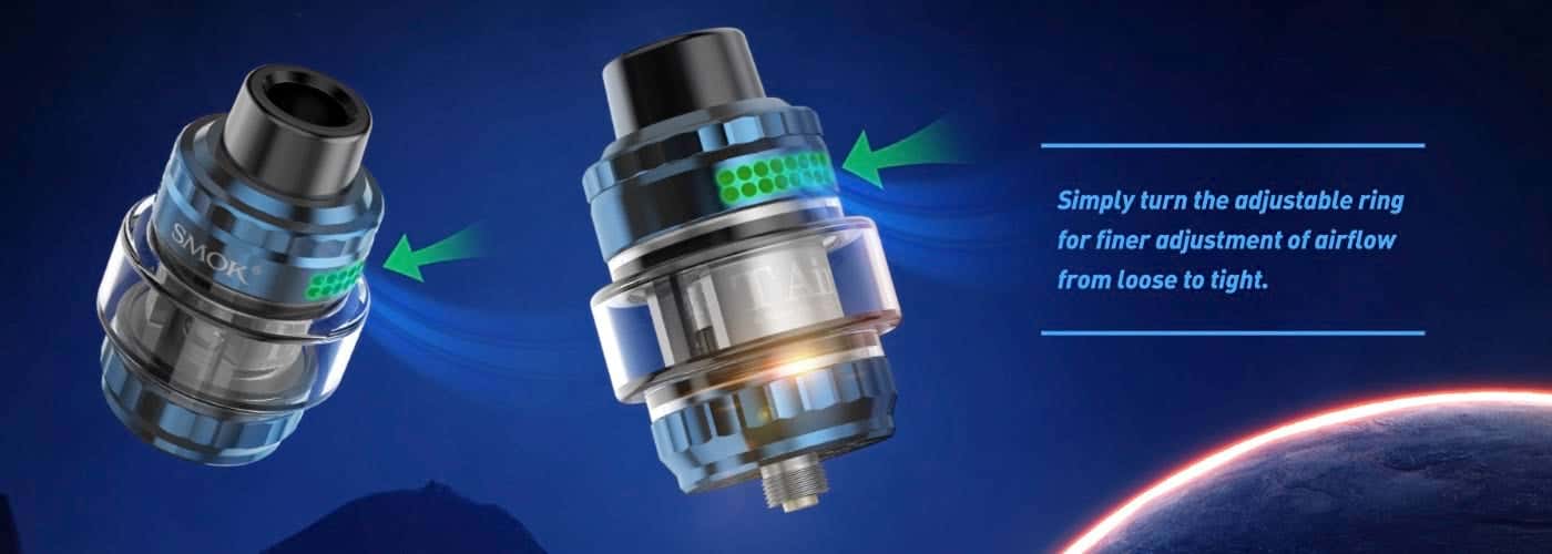 Smok T-Air Subtank Tank - Simply turn the adjustment ring for finer airflow