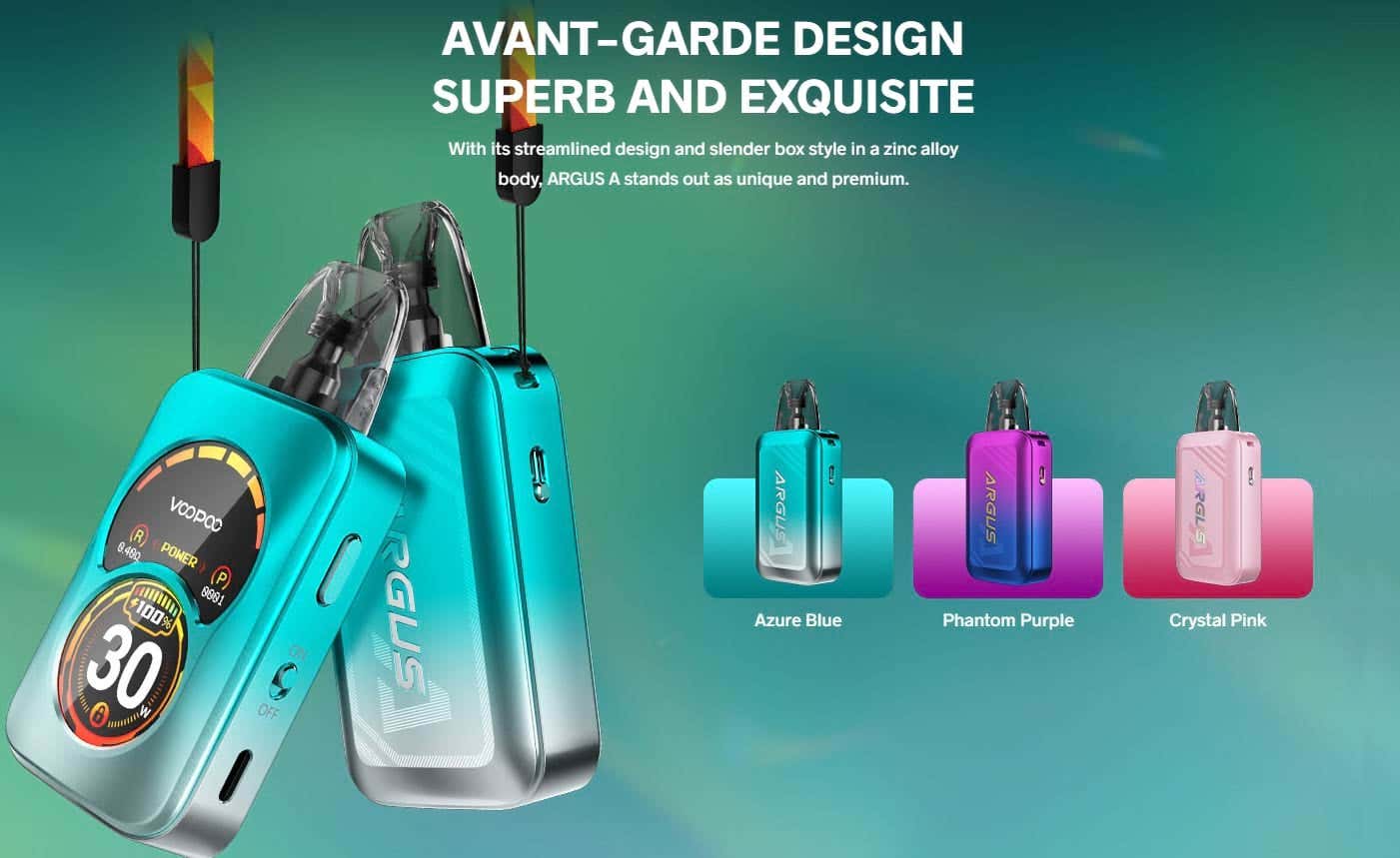 VooPoo Argus A Pod Vape Kit - Avant-Garde Design