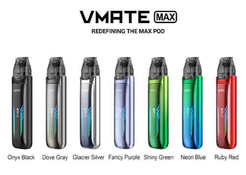 VooPoo VMATE Max Pod Vape Kit - Elegant and Stylish Colours Available