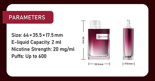 Elf Bar Crystal CR600 Disposable Kit - Parameters