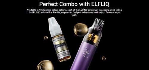 Elf Bar EV5000 Refillable Disposable Kit - Perfect Combo with ElfLiq E-liquid