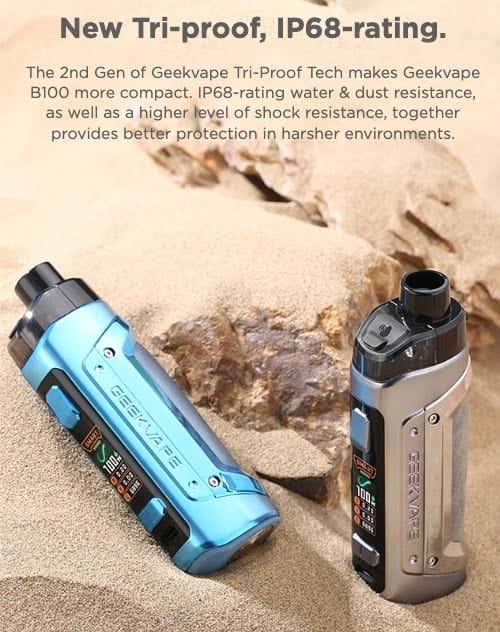Geekvape Aegis Boost PRO 2 B100 Pod Vape Kit - Tri-proof, IP68-rating