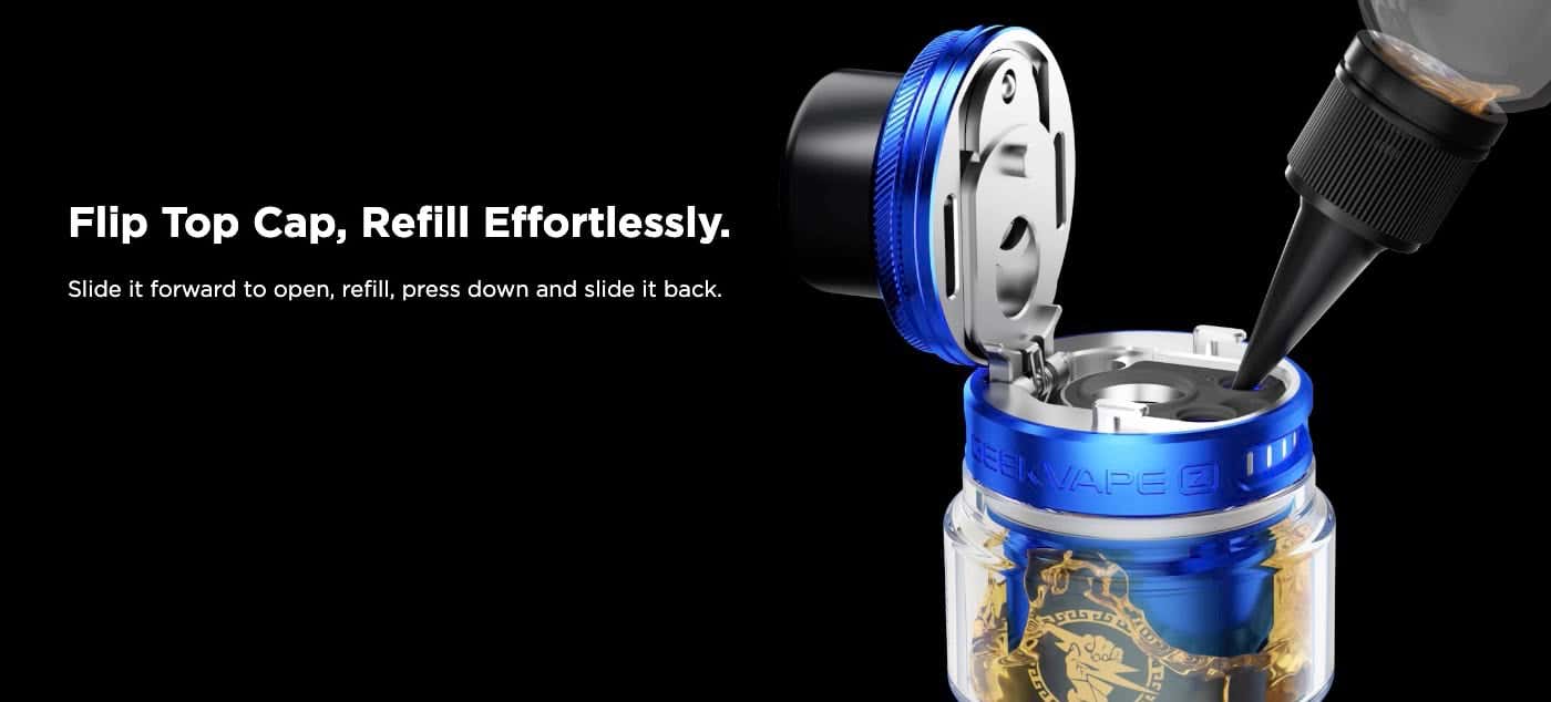 Geekvape Z Fli Tank - Flip top cap, refill effortlessly
