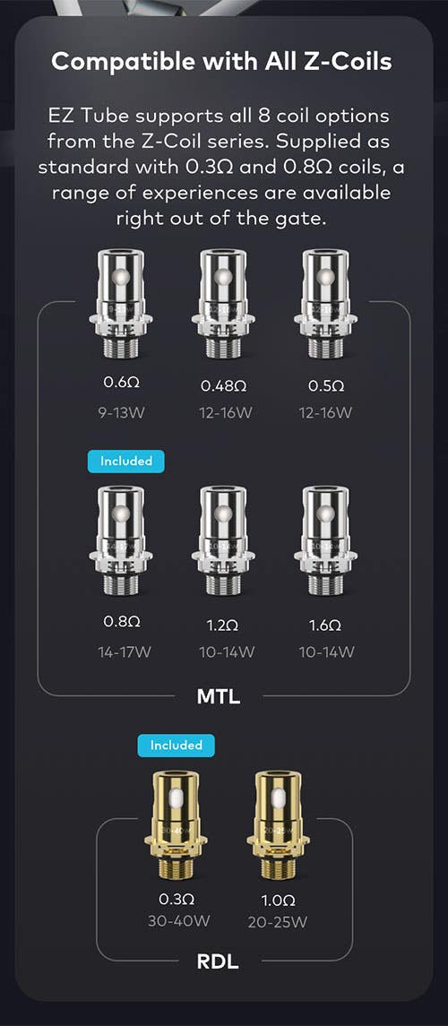 Innokin EZ Tube Zenith Minimal Vape Kit - Compatible with Zenith Z-Coils