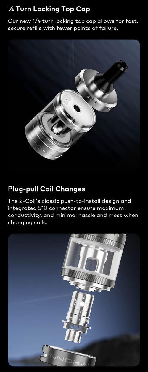 Innokin Zenith Minimal Tank - Features and functions