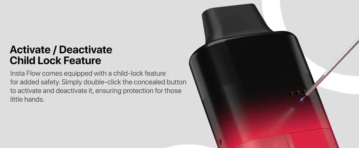 Instafill Instaflow 5000 Refillable Disposable Vape Kit - Child-Lock Features