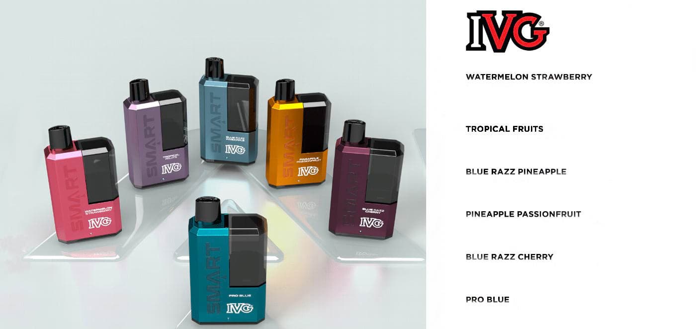 IVG Smart 5500 Refillable Rechargeable Disposable Kit - Thirty Different Flavours