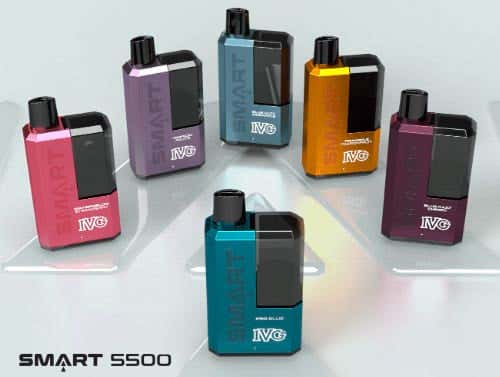 IVG Smart 5500 Refillable Rechargeable Disposable Kit - Thirty Different Flavours
