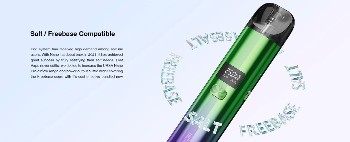 Lost Vape Ursa Nano Pro Pod Vape Kit - Salt/Freebase compatibility