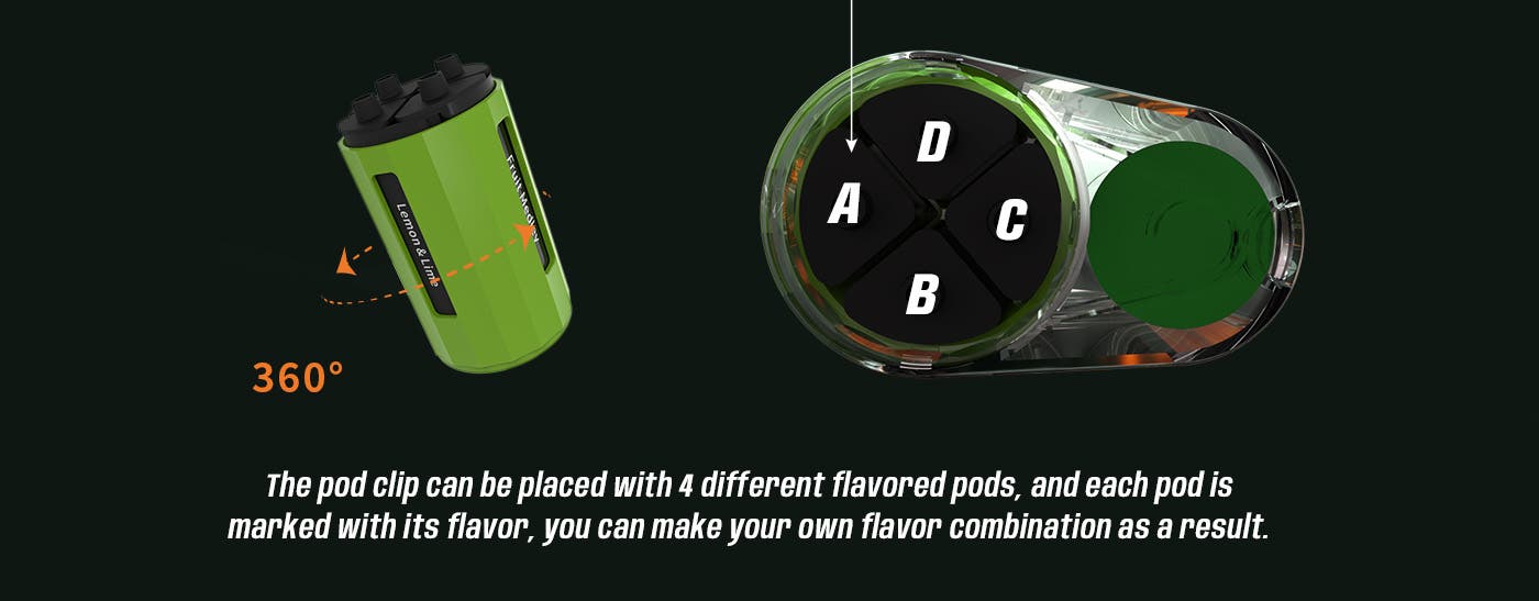 SKE Crystal 4in1 Disposable Pod Kit - 4 Different pods to choose from with their own flavours