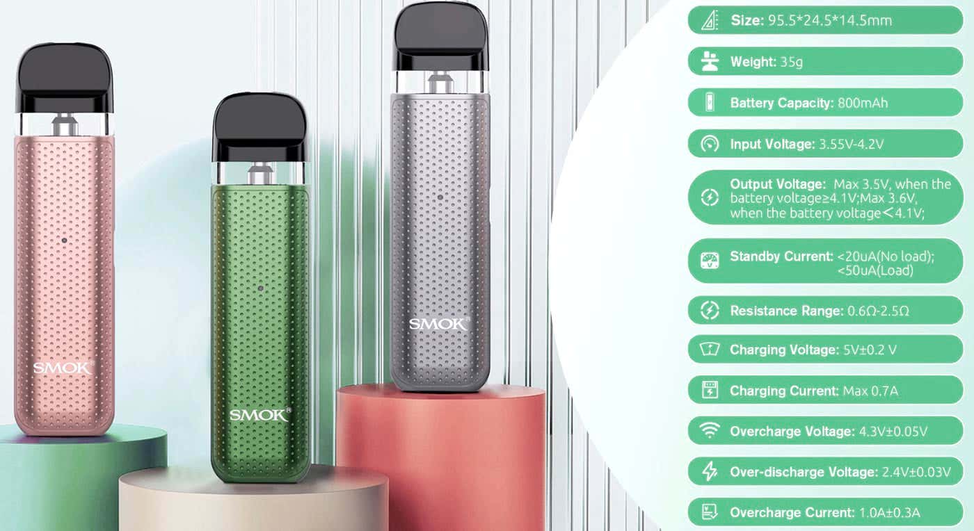 Smok Novo 2C Pod Vape Kit - Specifications