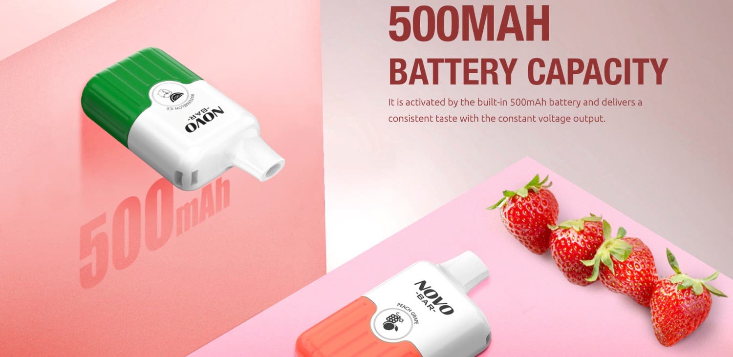 Novo Bar B600 - 500 mAh battery capacity
