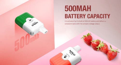 Novo Bar B600 - 500 mAh battery capacity