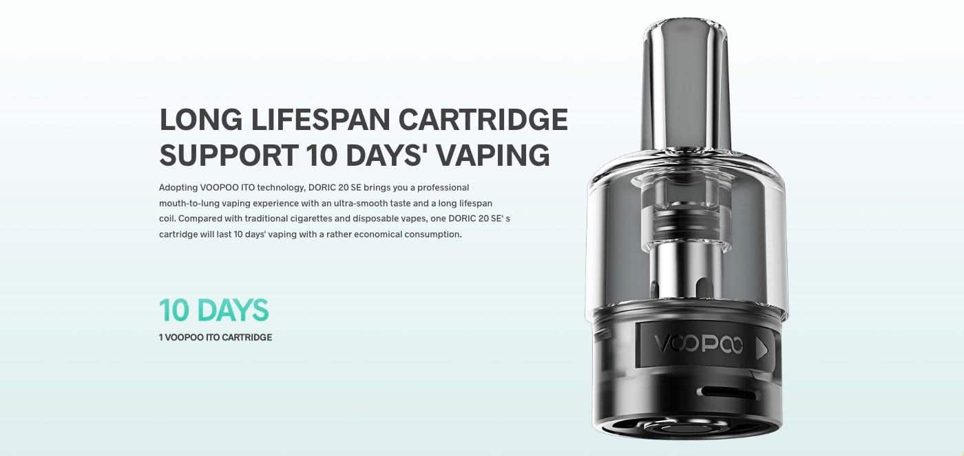 VooPoo Doric 20 SE Pod Vape Kit - Long lifespan