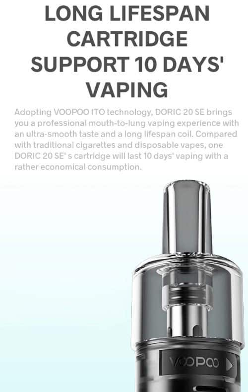 VooPoo Doric 20 SE Pod Vape Kit - Long lifespan