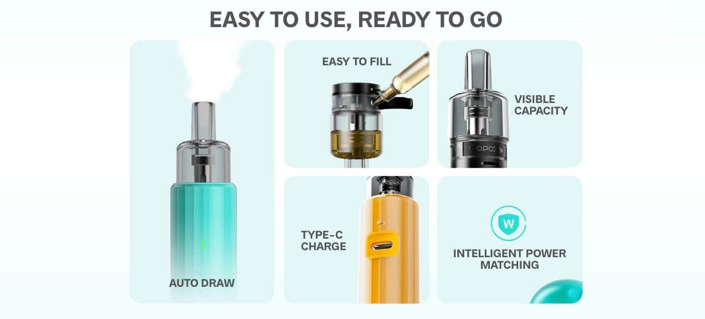 VooPoo Doric Q Pod Vape Kit - Easy to use, ready to go