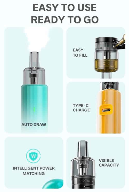 VooPoo Doric Q Pod Vape Kit - Easy to use, ready to go