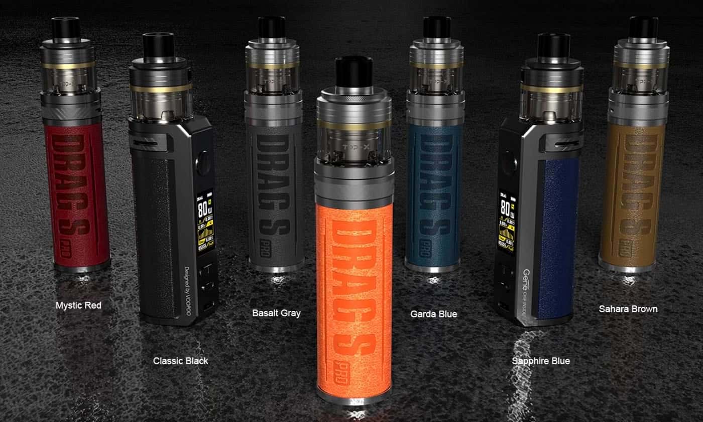 Voopoo Drag S Pro Pod Vape Kit - 7 incredible colours