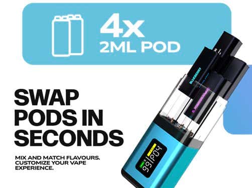 Angel 2400 Rechargeable Disposable Pod Kit - Swap Pod in Seconds