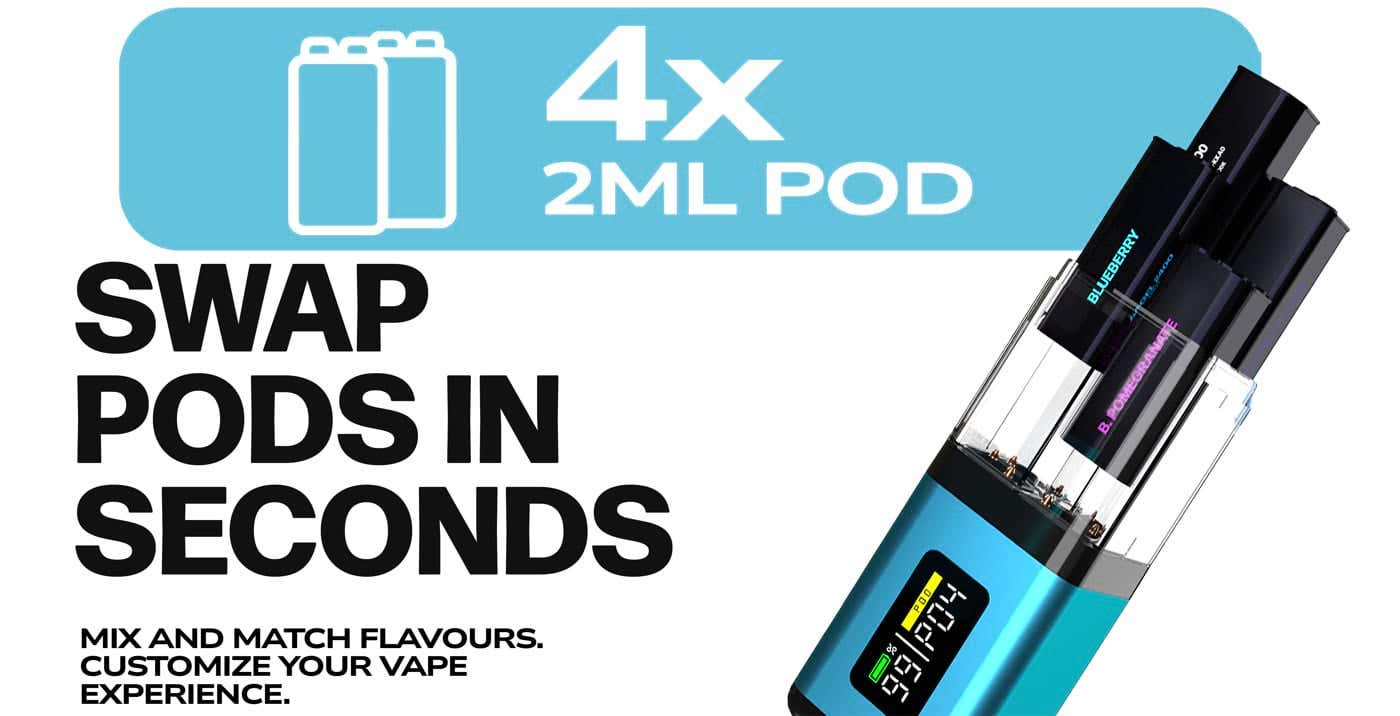Angel 2400 Rechargeable Disposable Pod Kit - Swap Pod in Seconds