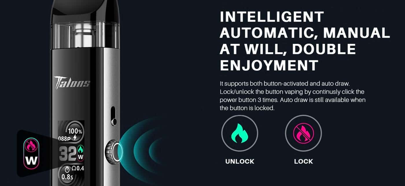 Horizontech Talons TW Pod Vape Kit - Automated Power Output, Double the Enjoyment