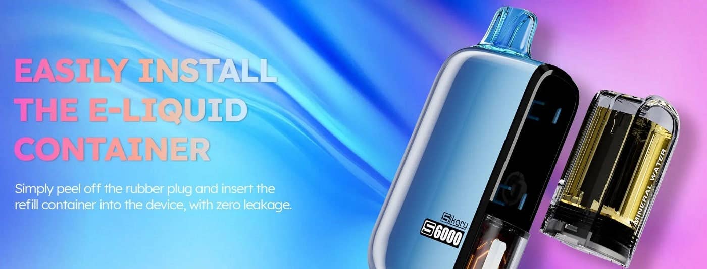 SKE Sikary S6000 Disposable Vape Kit - Transparent E-liquid Chamber