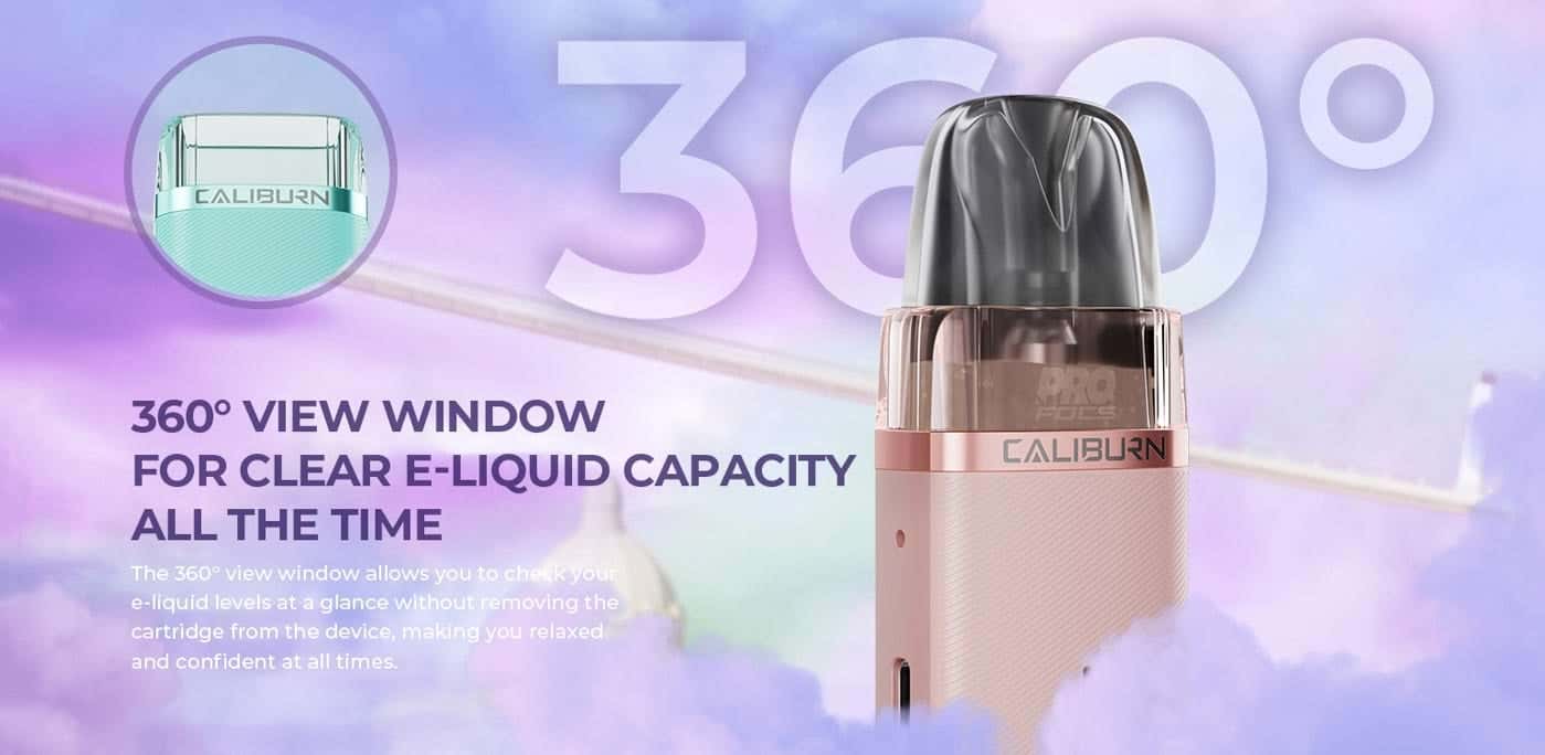 Uwell Caliburn G3 Lite Pod Vape Kit - Transparent E-Liquid Chamber