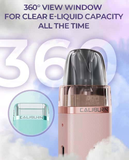 Uwell Caliburn G3 Lite Pod Vape Kit - Transparent E-Liquid Chamber