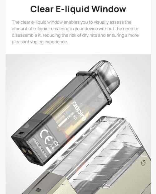 Aspire Gotek Pro Pod Vape Kit - Clear e-liquid window