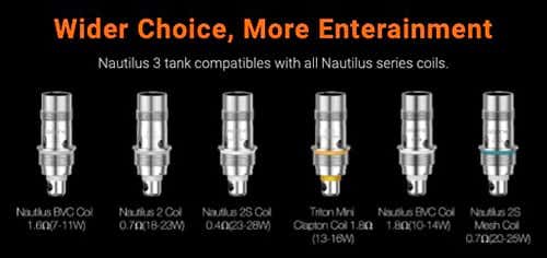 Aspire Nautilus 3 Tank - Wider choice, more entertainment