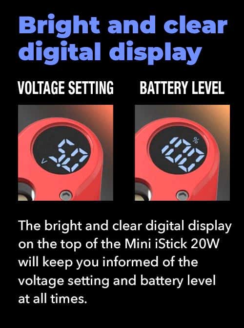 Eleaf iStick Mini 20W Mod - Bright and clear digital display