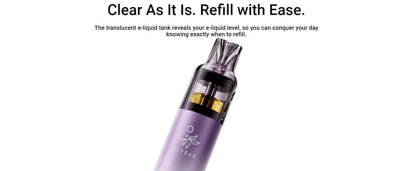 Elf Bar EV5000 Refillable Disposable Kit - Clearly Refilled with Ease