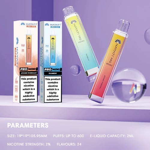 Hayati Pro Mini Disposable Vape Kit - Specifications