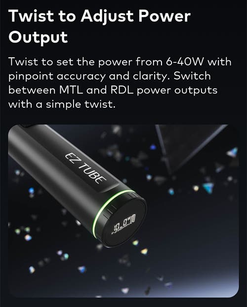 Innokin EZ Tube Zenith Minimal Vape Kit - Twist to adjust power output