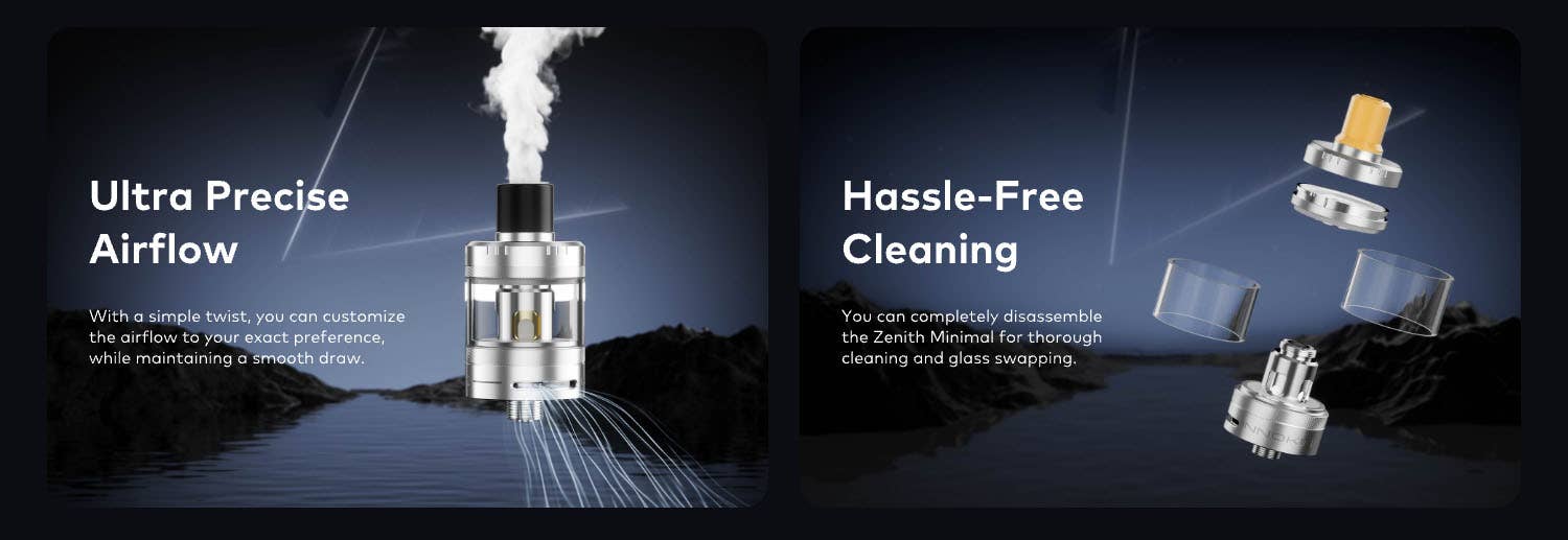 Innokin Zenith Minimal Tank - Precision airflow and hassle-free cleaning