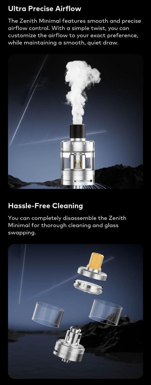 Innokin Zenith Minimal Tank - Precision airflow and hassle-free cleaning