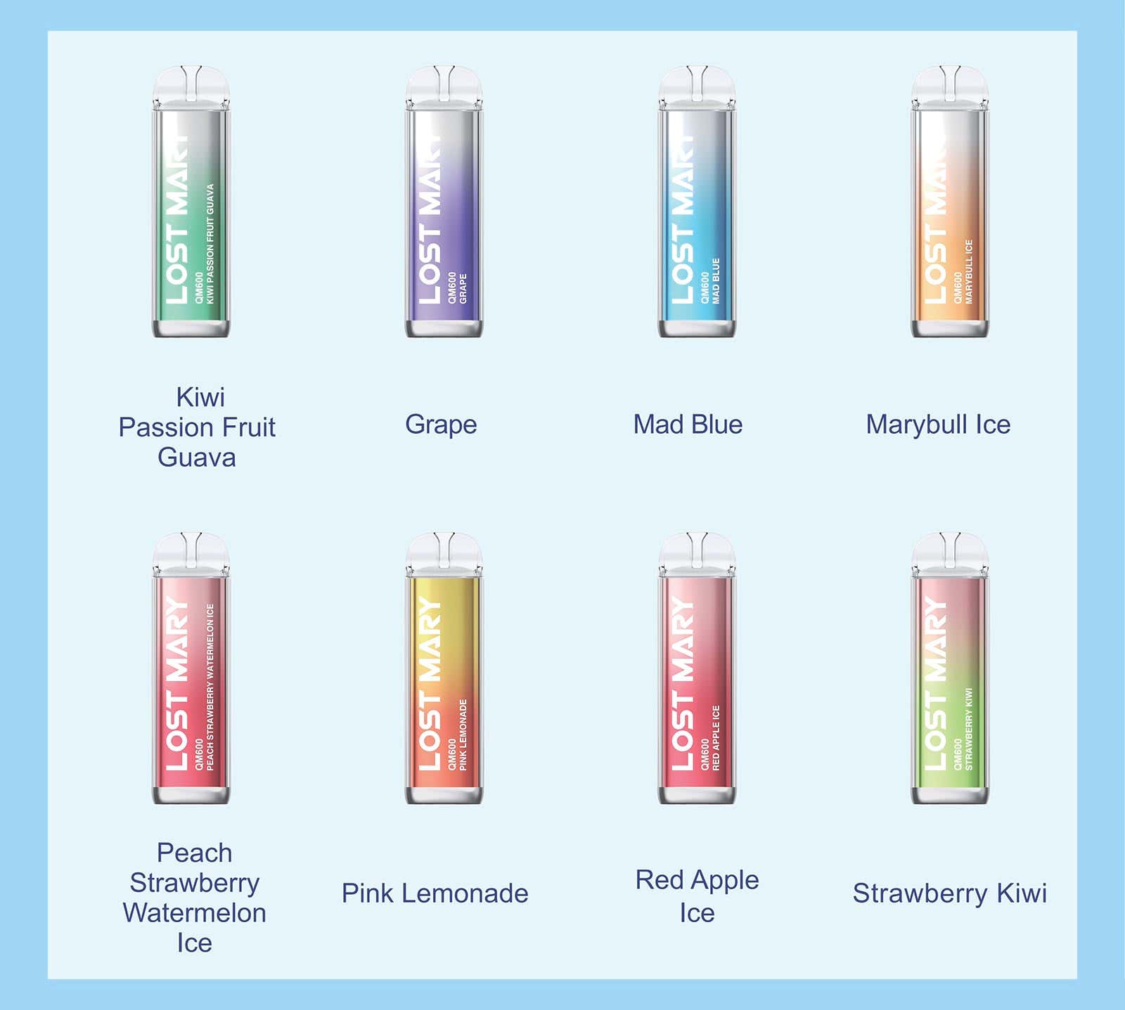Lost Mary QM600 Disposable Vape Kit 10 Packs - Up to 30 flavours to choose from