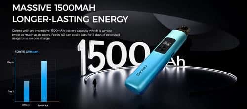 Nevoks Feelin AX Pod Vape Kit - Massive 1500mAh Longer-Lasting Energy