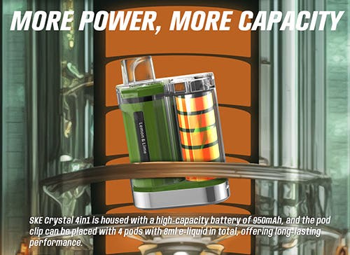 SKE Crystal 4in1 Disposable Pod Kit - More power, more capacity
