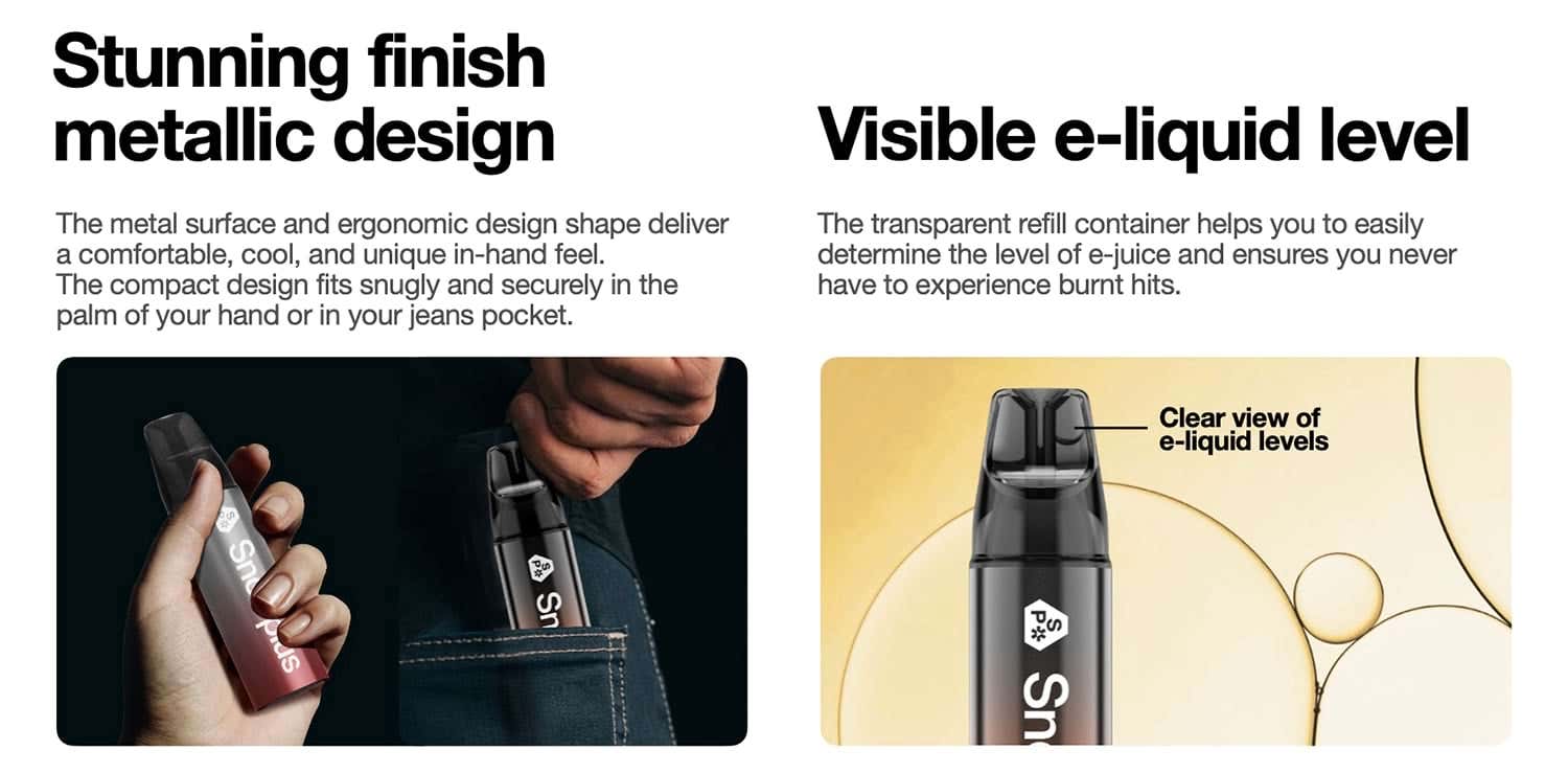 Snowplus Clic 5000 Disposable Kit - Stunning finish with metallic design