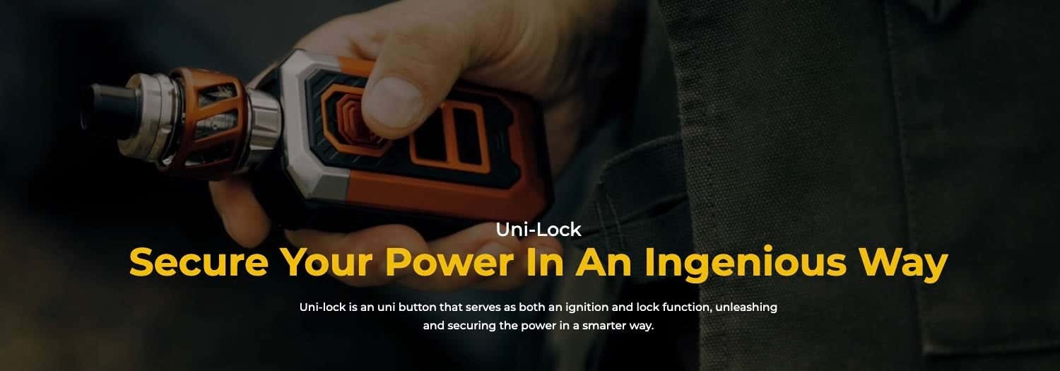 Vaporesso Armour Max Kit - Uni-lock, securing your power in an ingenious way
