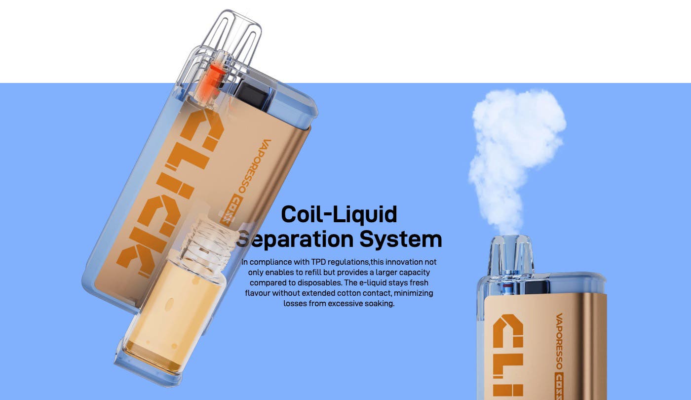 Vaporesso COSS Click 6000 Big Puff Disposable Kit - Coil-liquid separation system