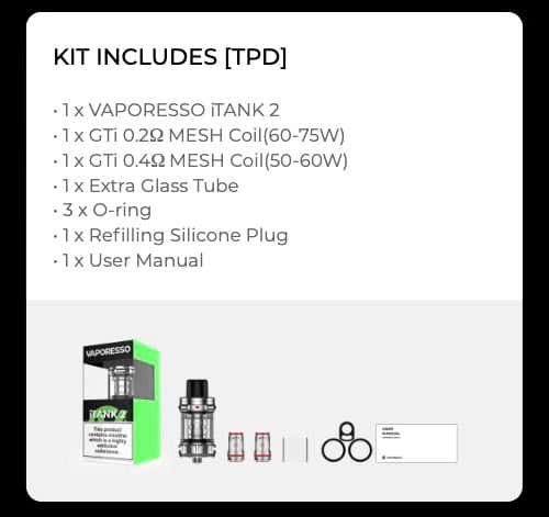 Vaporesso iTank 2 - What's in the box?