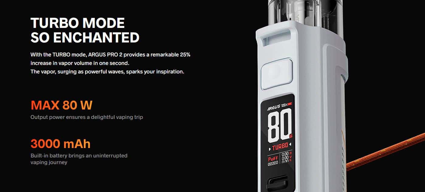 VooPoo Argus Pro 2 Pod Kit - Mode Selection