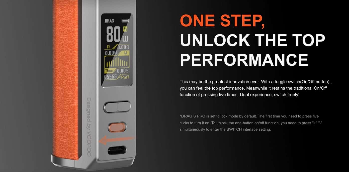 Voopoo Drag S Pro Pod Vape Kit - One step, unlock the top performance