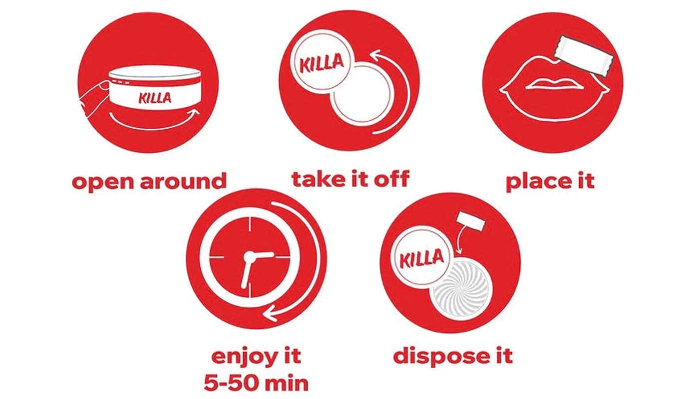 KILLA Nicotine Pouches - How to Use